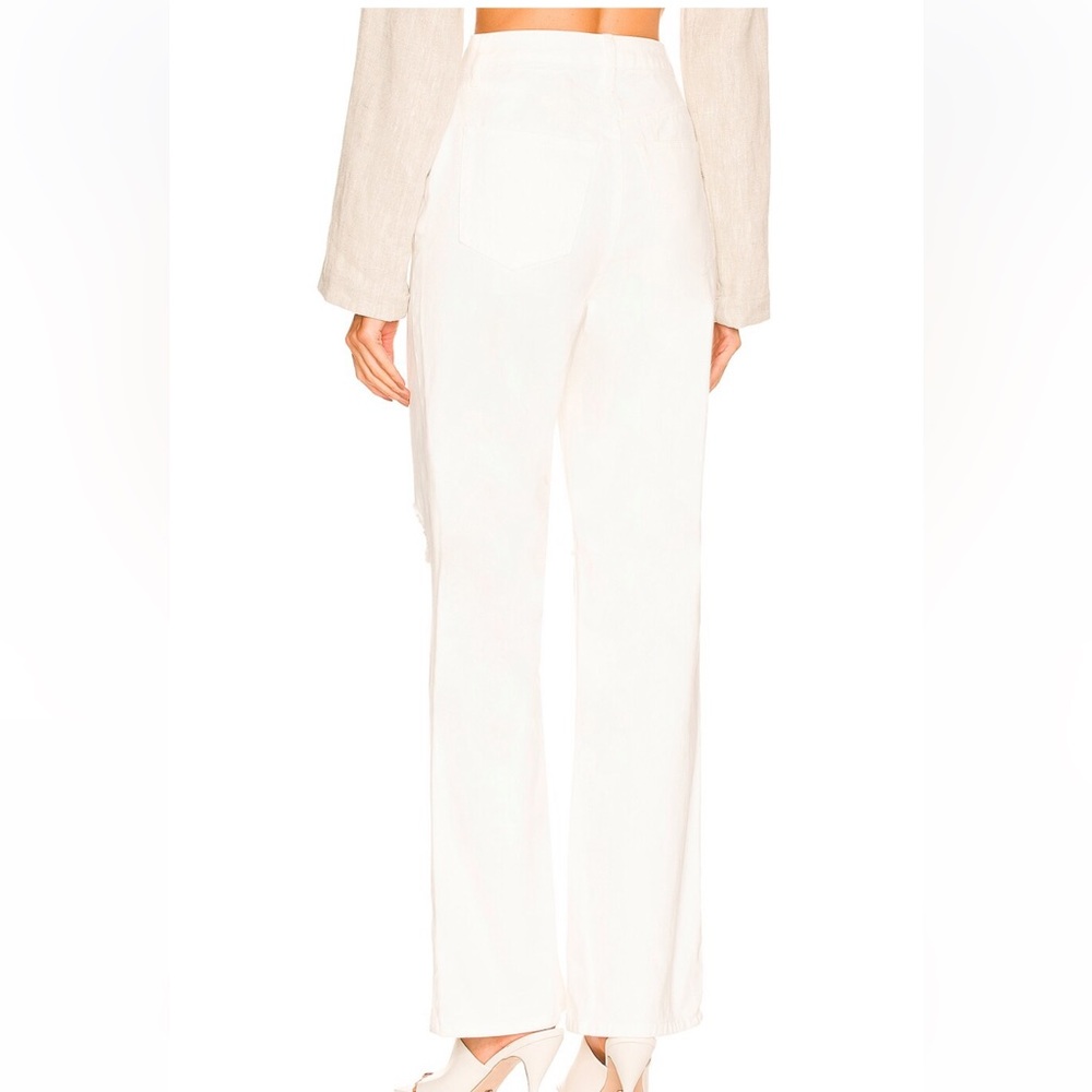 REVOLVE AFRM ODEN STRAIGHT JEANS IN BRIGHT WHITE 25 - Picture 3 of 6